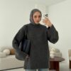 oversize knit sweater anthracite