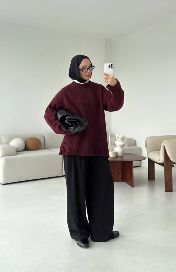 oversize knit sweater anthracite oversize knit sweater anthracite