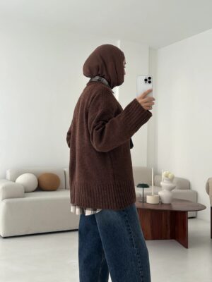 oversize knit sweater anthracite