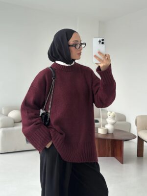 oversize knit sweater anthracite