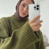 oversize knit sweater olive green oversize knit sweater olive green