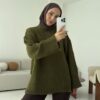oversize knit sweater olive green oversize knit sweater olive green