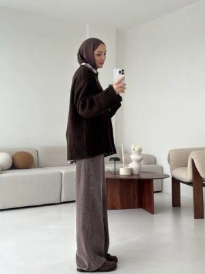 oversize knit sweater anthracite