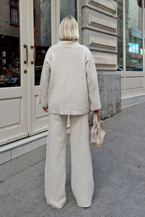 polo collar oversize knitted set polo collar oversize knitted set