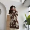 baklava oversize cardigan brown & beige