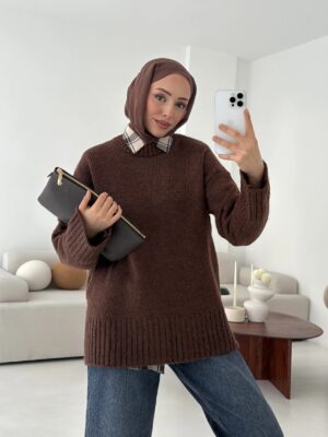 oversize knit sweater anthracite