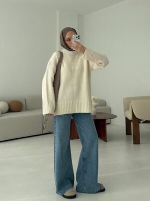 oversize knit sweater dark brown (copy)