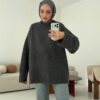 oversize knit sweater anthracite