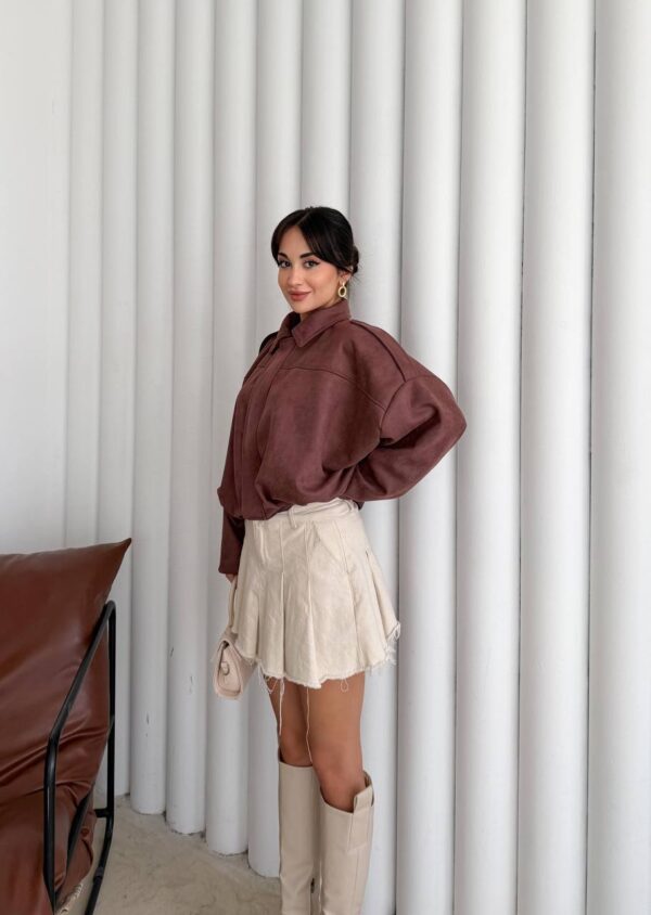 suede bomber jacket brown