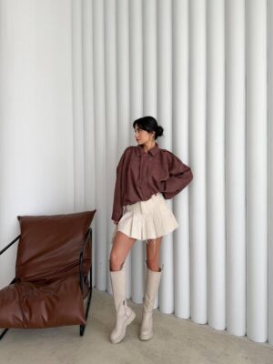 suede bomber jacket brown