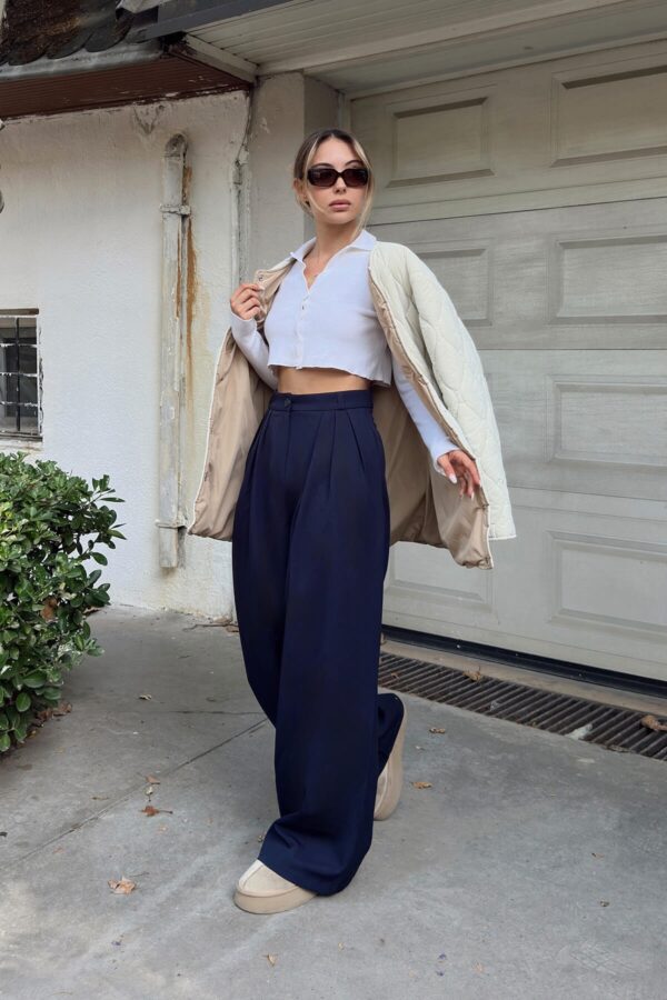 palazzo pants navy blue
