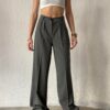 palazzo pants dark gray