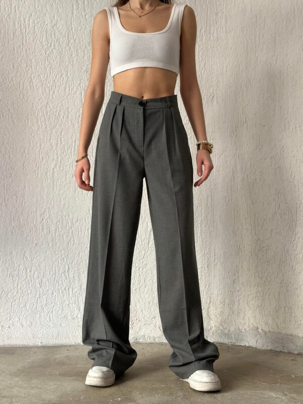 palazzo pants dark gray