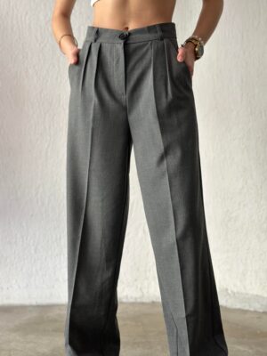 palazzo pants dark gray