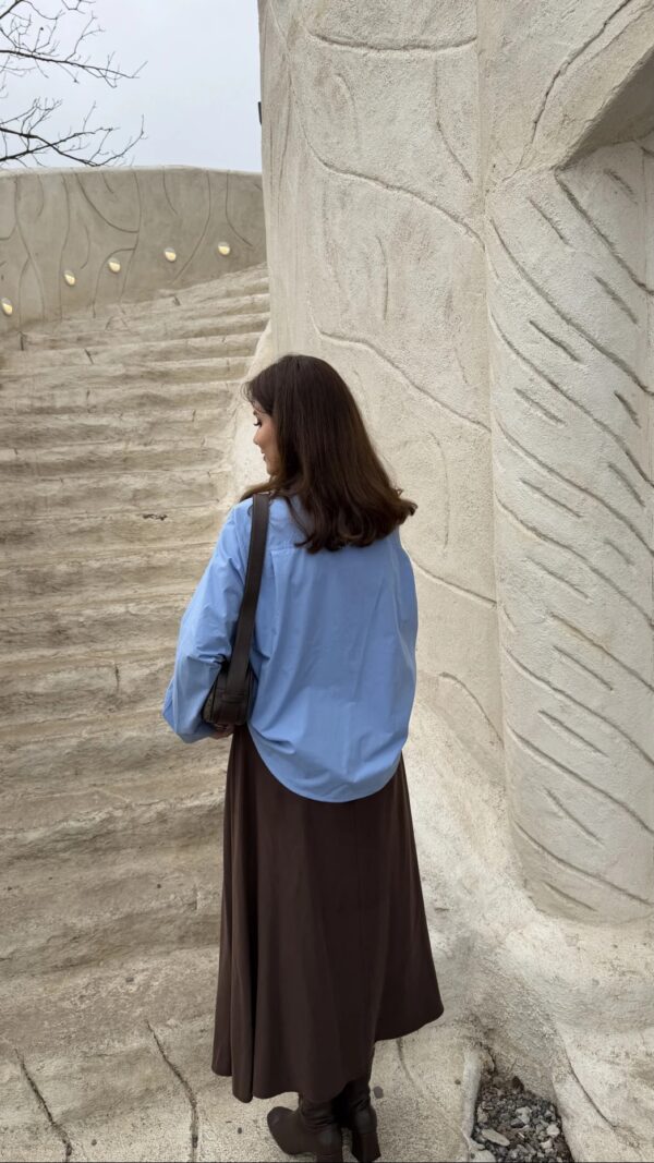 697cfd6e3a436-79212472-sw2812sh5 Oversized Basic Shirt - Sky Blue