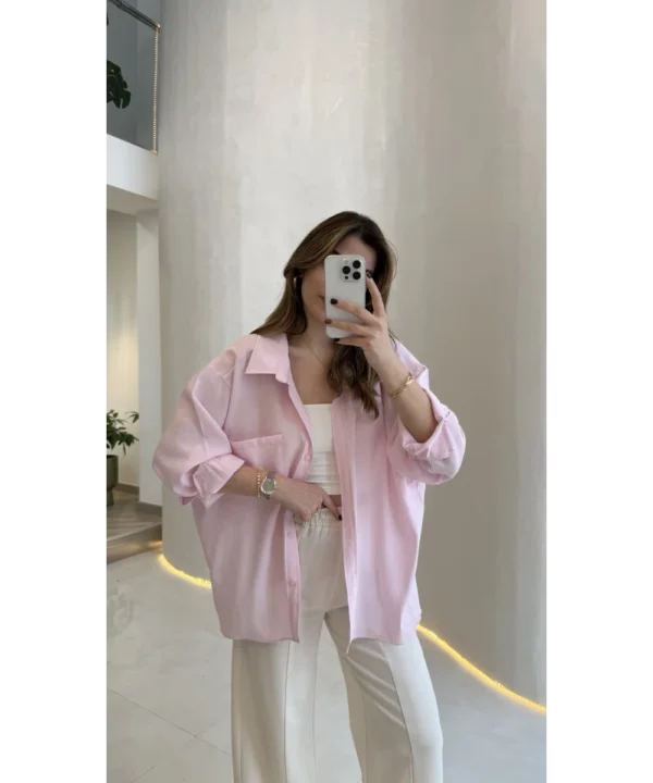Oversize Lightweight Shirt - Sugar Pink