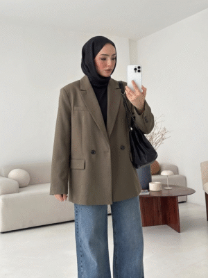 Gemini_Generated_Image_35ldgc35ldgc35ld Oversized Blazer - Brown