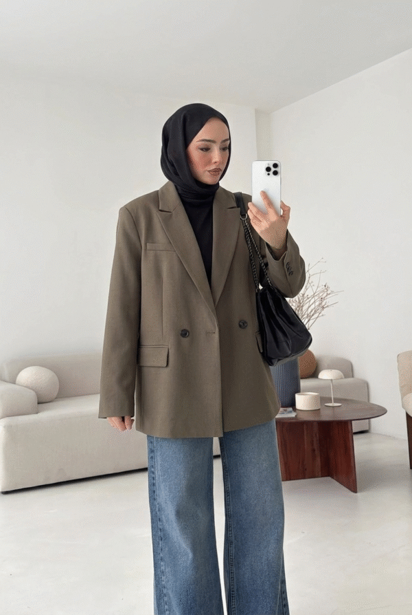 Oversized Blazer - Brown
