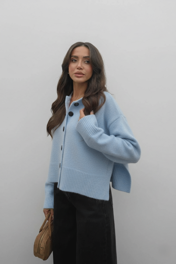 Gemini_Generated_Image_npcfv0npcfv0npcf Side Split Cardigan - Blue