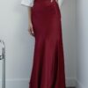Maxi Satin Skirt - Burgundy