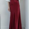 Maxi Satin Skirt - Burgundy
