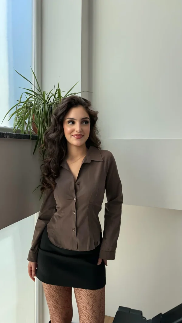 Fitted Shirt - Brown