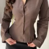 Fitted Shirt - Brown