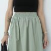 Poplin Skirt with Elastic Waist - Mint