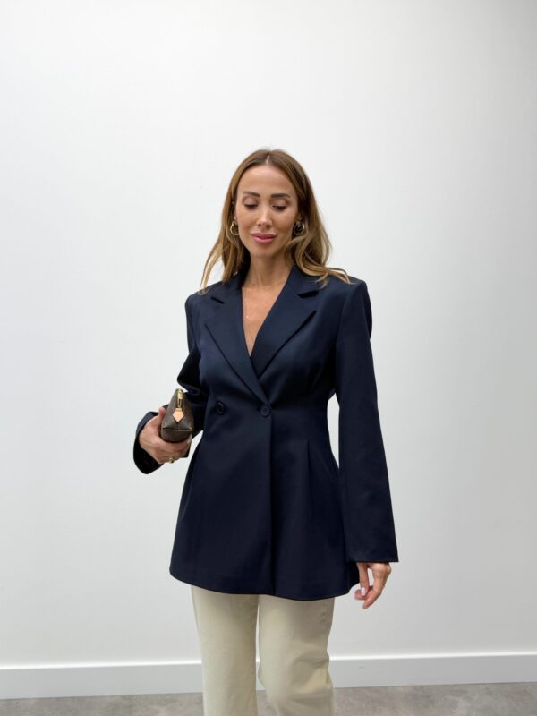 Fitted Blazer - Navy Blue