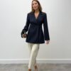 Fitted Blazer - Navy Blue