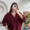 Oversize Lightweight Shirt - Burgundy