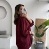 Oversize Lightweight Shirt - Burgundy