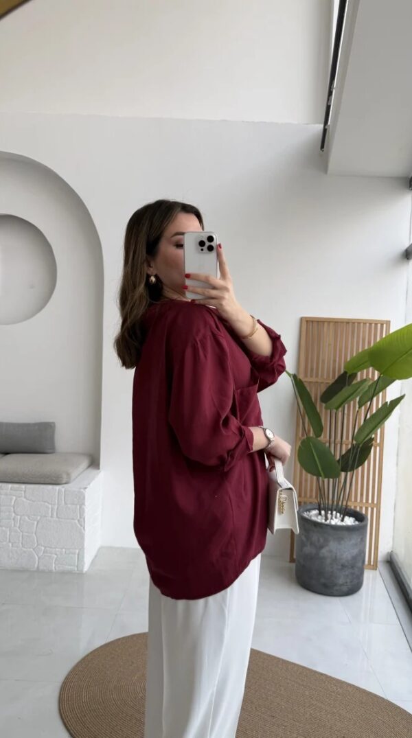 Oversize Lightweight Shirt - Burgundy