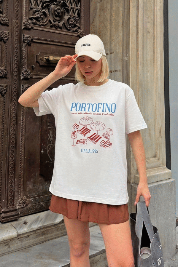Portofino Oversized Tshirt - White