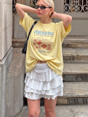Portofino Oversized Tshirt - Butter Yellow