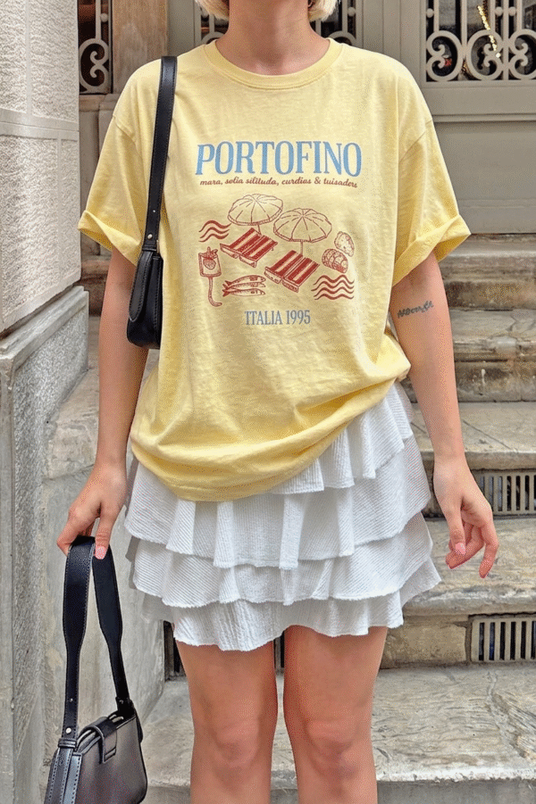 Portofino Oversized Tshirt - Butter Yellow