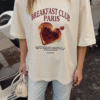 French Tost Oversized Tshirt - Beige