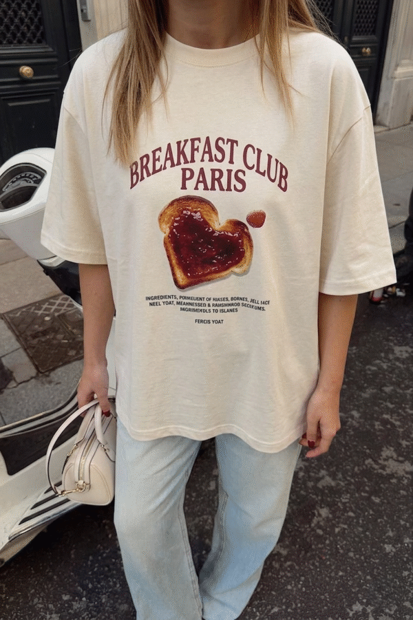French Tost Oversized Tshirt - Beige