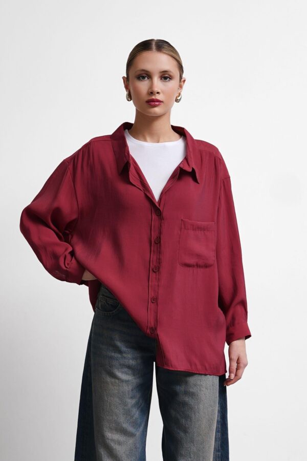 Oversize Lightweight Shirt - Burgundy