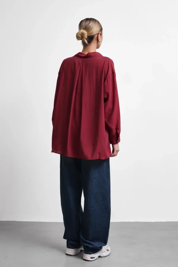 Oversize Lightweight Shirt - Burgundy