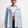 Oversize Lightweight Shirt - Light Blue