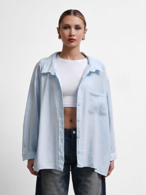 Oversize Lightweight Shirt - Light Blue