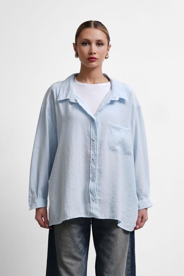 Oversize Lightweight Shirt - Light Blue