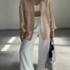 Oversize Lightweight Shirt - Beige
