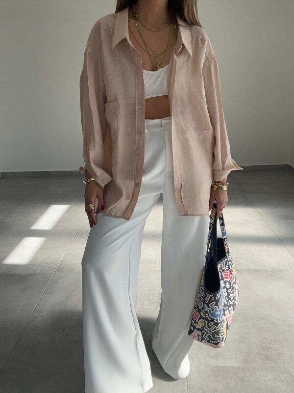 Oversize Lightweight Shirt - Beige