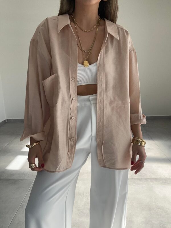 Oversize Lightweight Shirt - Beige