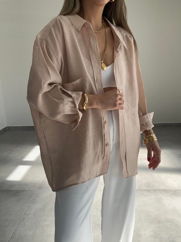 Oversize Lightweight Shirt - Beige