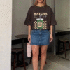 Matcha Oversized Tshirt - Brown