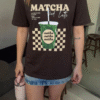 Matcha Oversized Tshirt - Brown