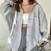 Oversize Lightweight Shirt - Gray
